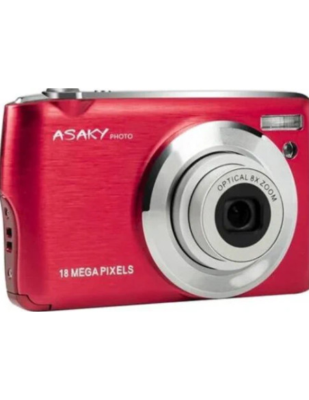 Photo Shuttle S-8 Rossa: Fotocamera digitale compatta Asaky Slim